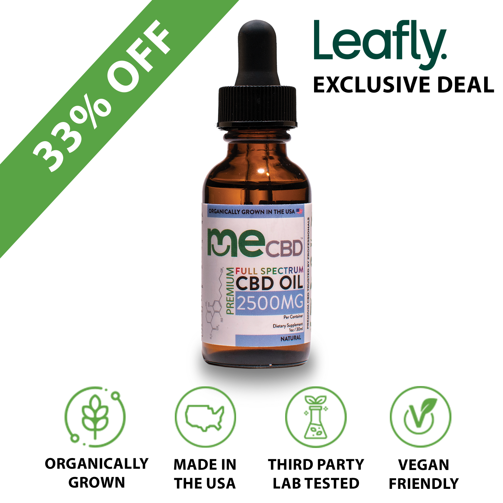 CBD Natural Pure Hemp Full Spectrum Oil 2500mg | Leafly